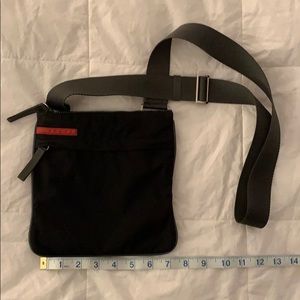 Prada Linea Rossa Black Crossbody Bag